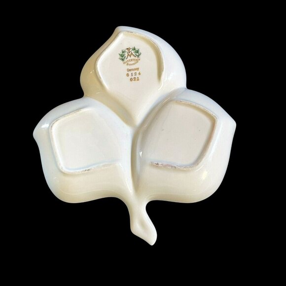 Mitterteich Bavaria Germany 6124 022 leaf shaped floral trinket tidbit dish 8" - Picture 2 of 6